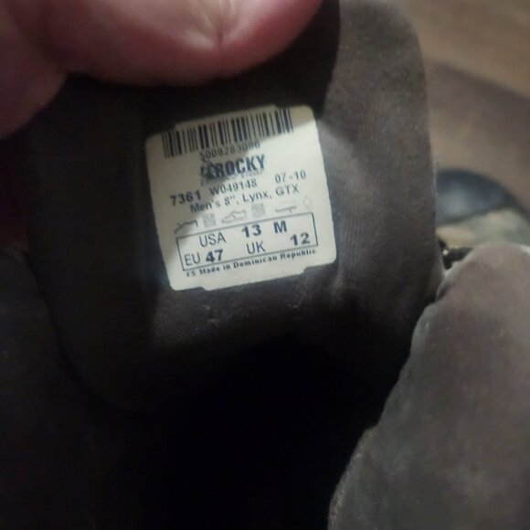 Rocky Lynx GTX Camo Hunting Boots Men’s 13 Gore-Tex Waterproof Insulated main image 2